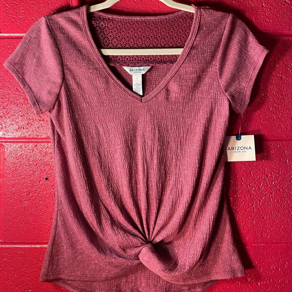 Muave Twist Front Tee